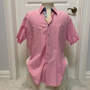 Jared Lang pink men’s shirt sleeve dress shirt
